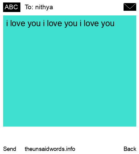 unsent message to nithya