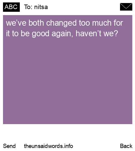 unsent message to nitsa