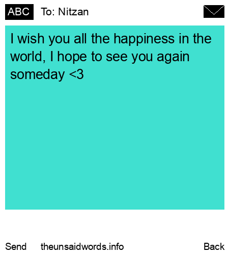 unsent message to Nitzan