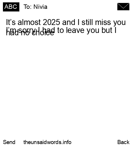 unsent message to Nivia