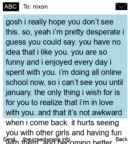 unsent message to nixon