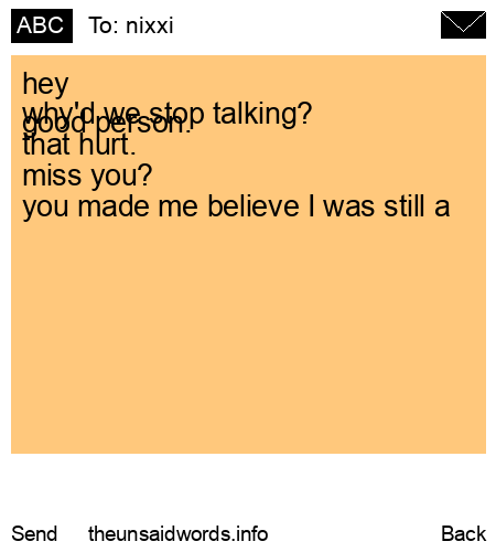 unsent message to nixxi