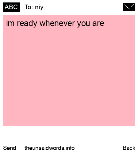unsent message to niy