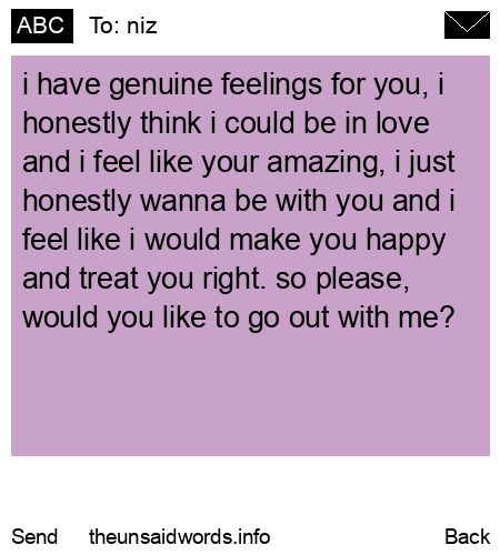 unsent message to niz