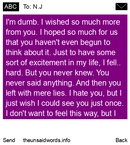 unsent message to N.J