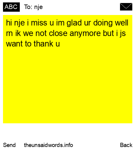 unsent message to nje
