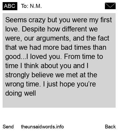 unsent message to N.M.