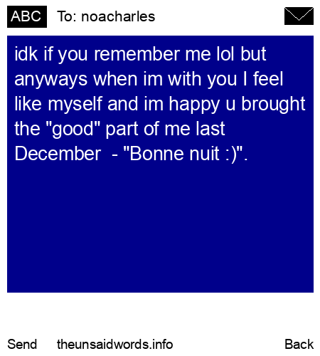 unsent message to noacharles