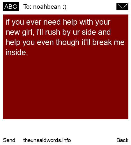 unsent message to noahbean :)