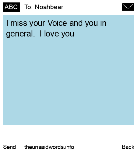 unsent message to Noahbear