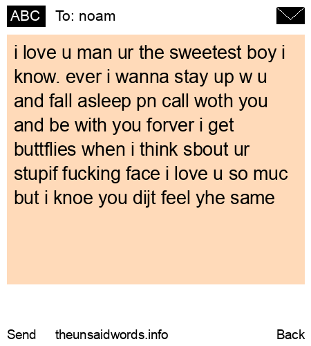 unsent message to noam