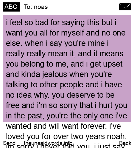 unsent message to noas