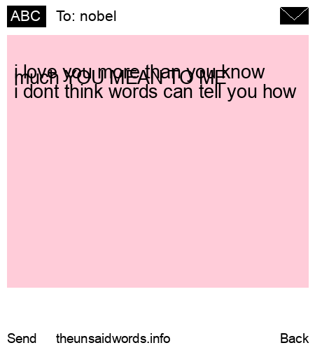 unsent message to nobel