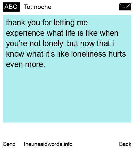 unsent message to noche