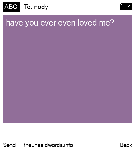 unsent message to nody