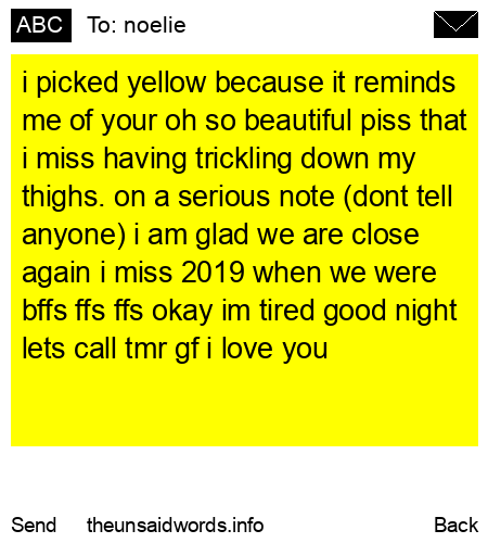 unsent message to noelie