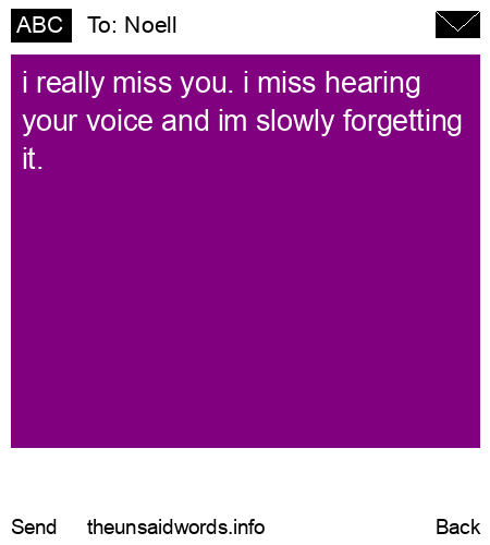 unsent message to Noell