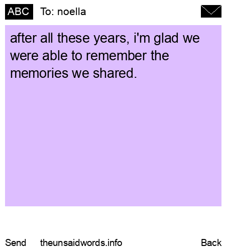 unsent message to noella