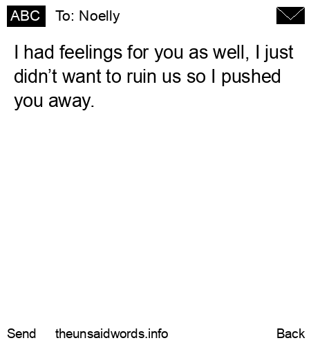 unsent message to Noelly
