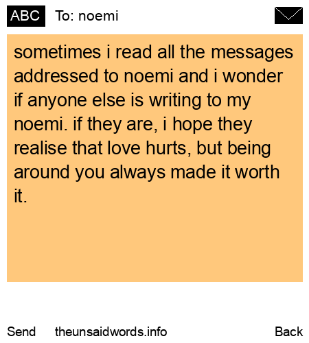 unsent message to noemi