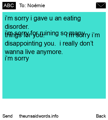 unsent message to Noémie