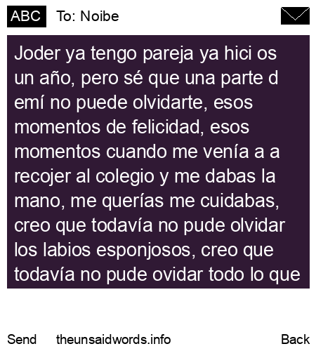 unsent message to Noibe