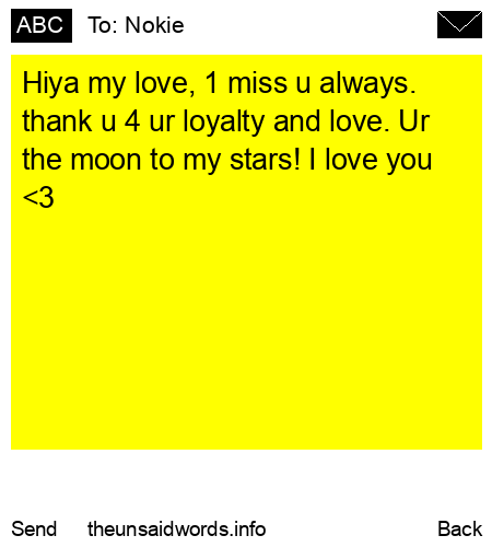 unsent message to Nokie