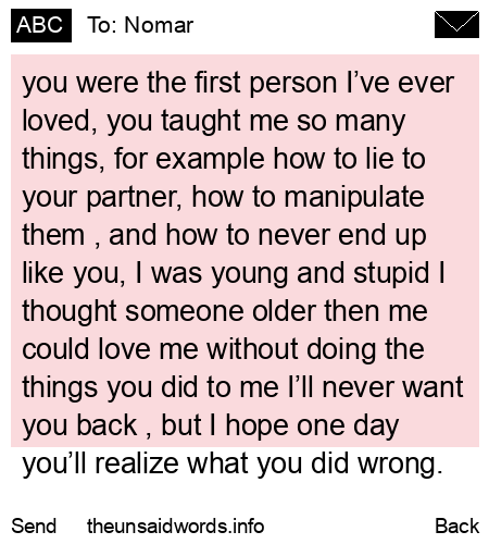unsent message to Nomar