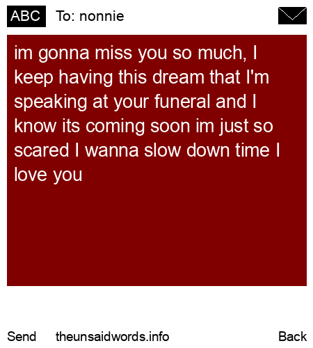 unsent message to nonnie