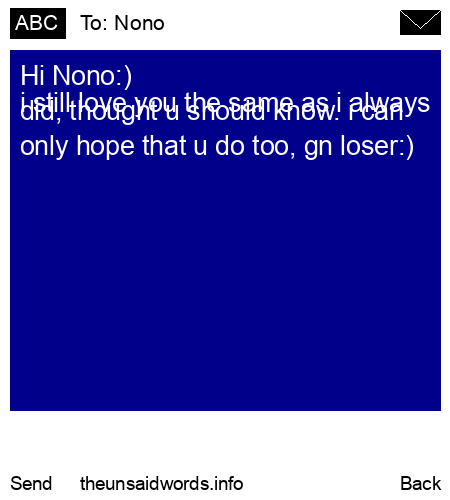 unsent message to Nono