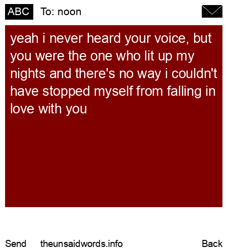 unsent message to noon