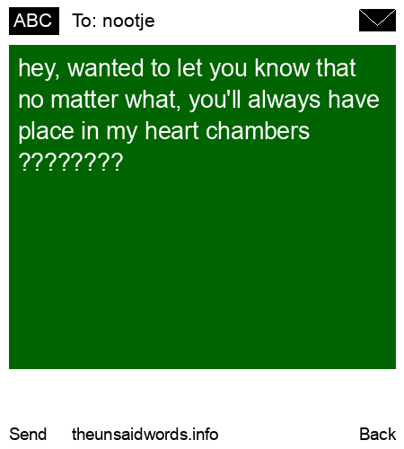 unsent message to nootje