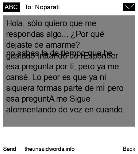 unsent message to Noparati
