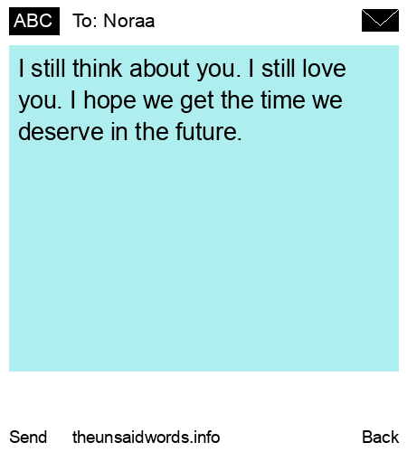 unsent message to Noraa