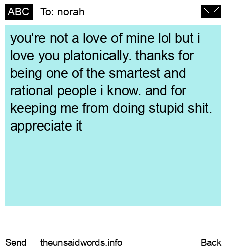 unsent message to norah