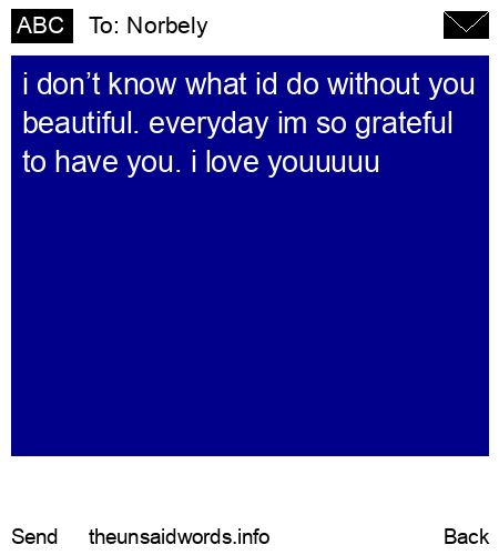 unsent message to Norbely