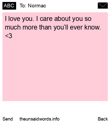 unsent message to Normac
