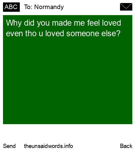 unsent message to Normandy 