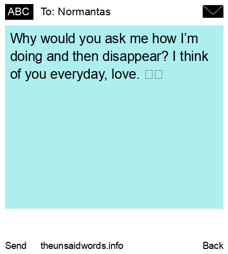 unsent message to Normantas