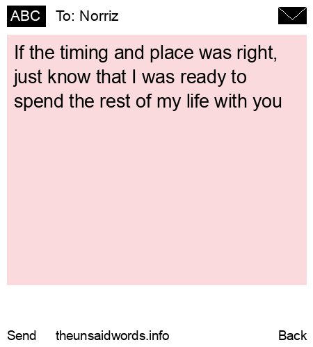 unsent message to Norriz