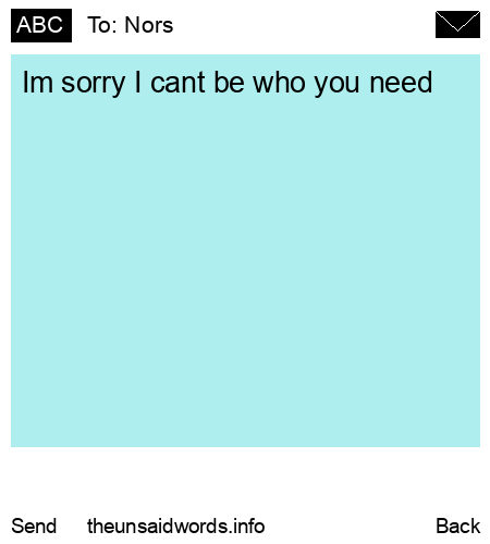 unsent message to Nors