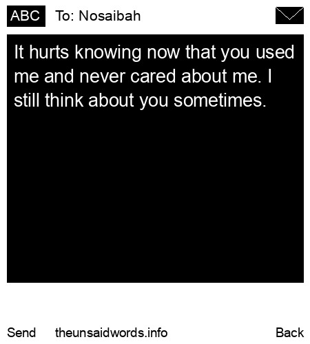 unsent message to Nosaibah