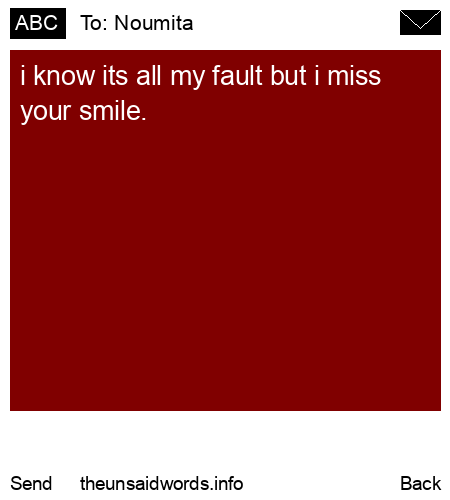 unsent message to Noumita 