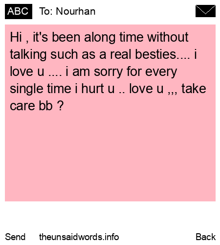 unsent message to Nourhan