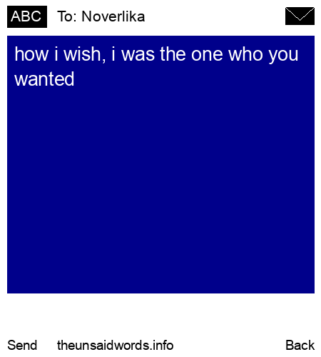 unsent message to Noverlika