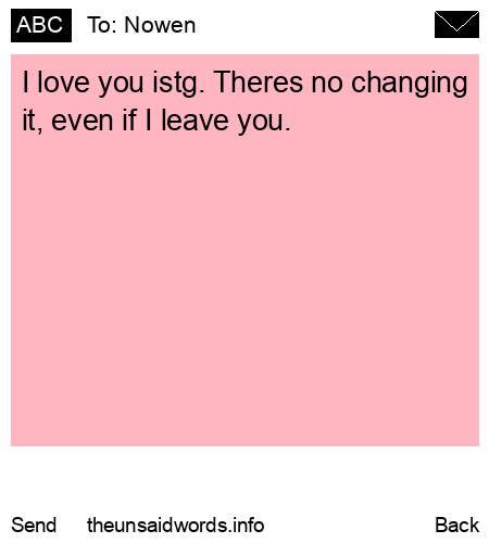 unsent message to Nowen