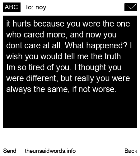 unsent message to noy