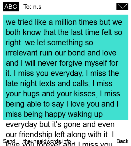 unsent message to n.s