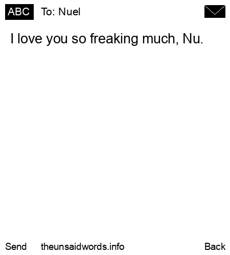 unsent message to Nuel