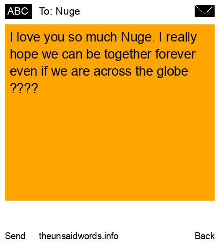 unsent message to Nuge